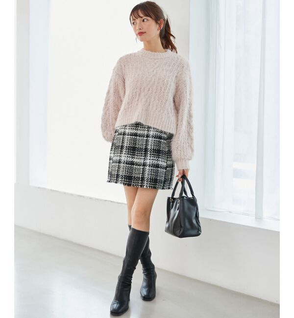 MAJESTICLEGON「ふわふわケーブルニット」|ニット・セーター|