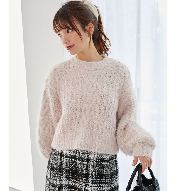 MAJESTICLEGON「ふわふわケーブルニット」|ニット・セーター|