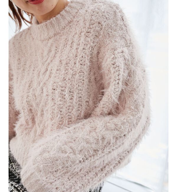 MAJESTICLEGON「ふわふわケーブルニット」|ニット・セーター|