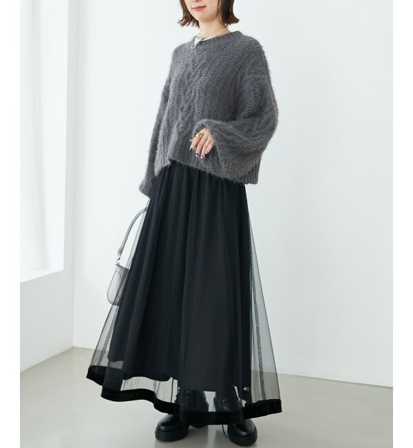 MAJESTICLEGON「ふわふわケーブルニット」|ニット・セーター|