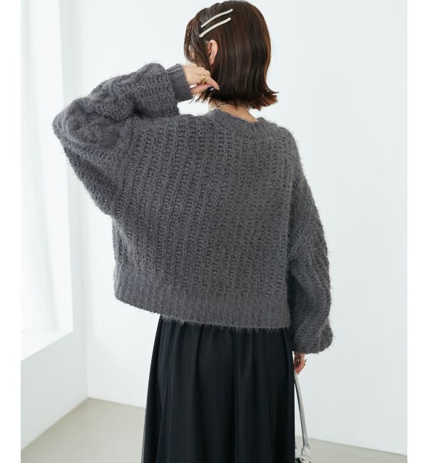 MAJESTICLEGON「ふわふわケーブルニット」|ニット・セーター|