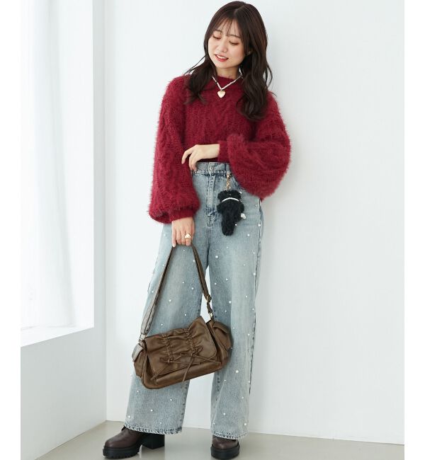 MAJESTICLEGON「ふわふわケーブルニット」|ニット・セーター|