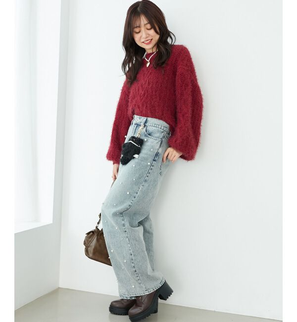 MAJESTICLEGON「ふわふわケーブルニット」|ニット・セーター|