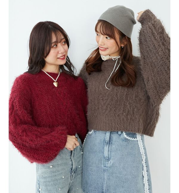 MAJESTICLEGON「ふわふわケーブルニット」|ニット・セーター|