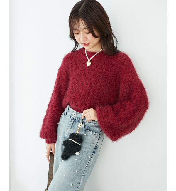 MAJESTICLEGON「ふわふわケーブルニット」|ニット・セーター|