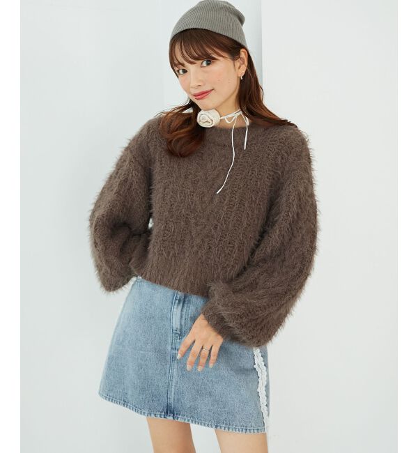 MAJESTICLEGON「ふわふわケーブルニット」|ニット・セーター|