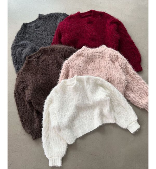 MAJESTICLEGON「ふわふわケーブルニット」|ニット・セーター|