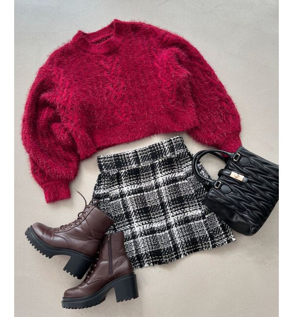 MAJESTICLEGON「ふわふわケーブルニット」|ニット・セーター|