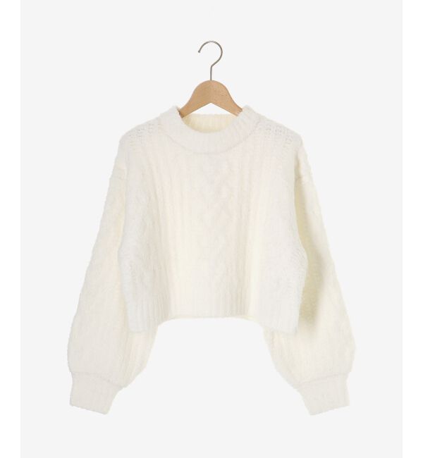 MAJESTICLEGON「ふわふわケーブルニット」|ニット・セーター|