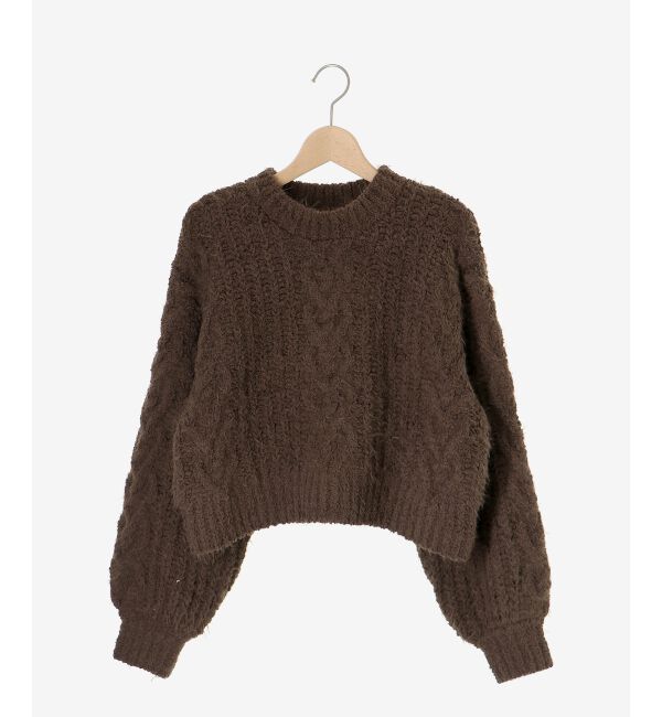 MAJESTICLEGON「ふわふわケーブルニット」|ニット・セーター|