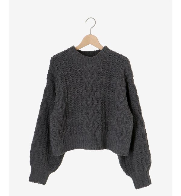 MAJESTICLEGON「ふわふわケーブルニット」|ニット・セーター|