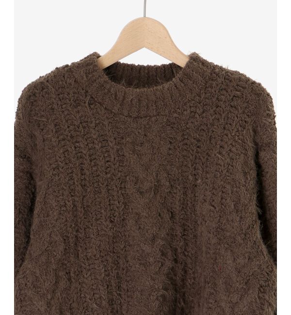 MAJESTICLEGON「ふわふわケーブルニット」|ニット・セーター|