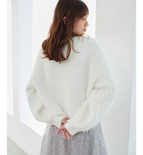 MAJESTICLEGON「ふわふわケーブルニット」|ニット・セーター|