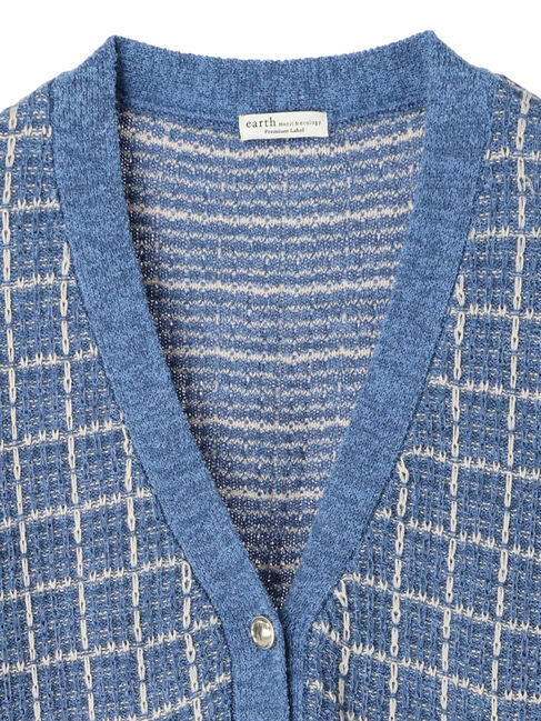 earth music&ecology「ニットツイードカーディガン」|カーディガン|