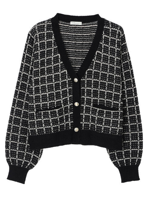 earth music&ecology「ニットツイードカーディガン」|カーディガン|