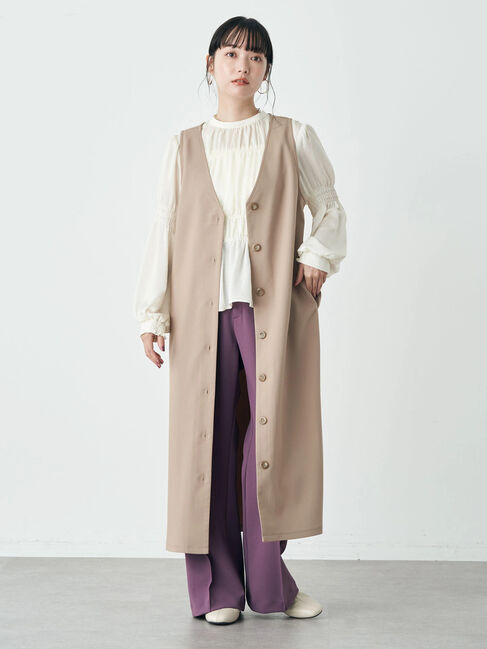 earth music&ecology「2WAYジレワンピース」|ワンピース|ベージュ