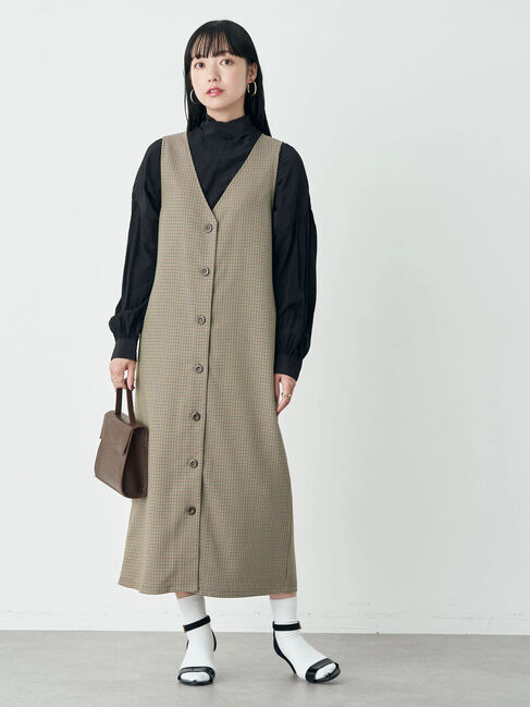 earth music&ecology「2WAYジレワンピース」|ワンピース|チェック