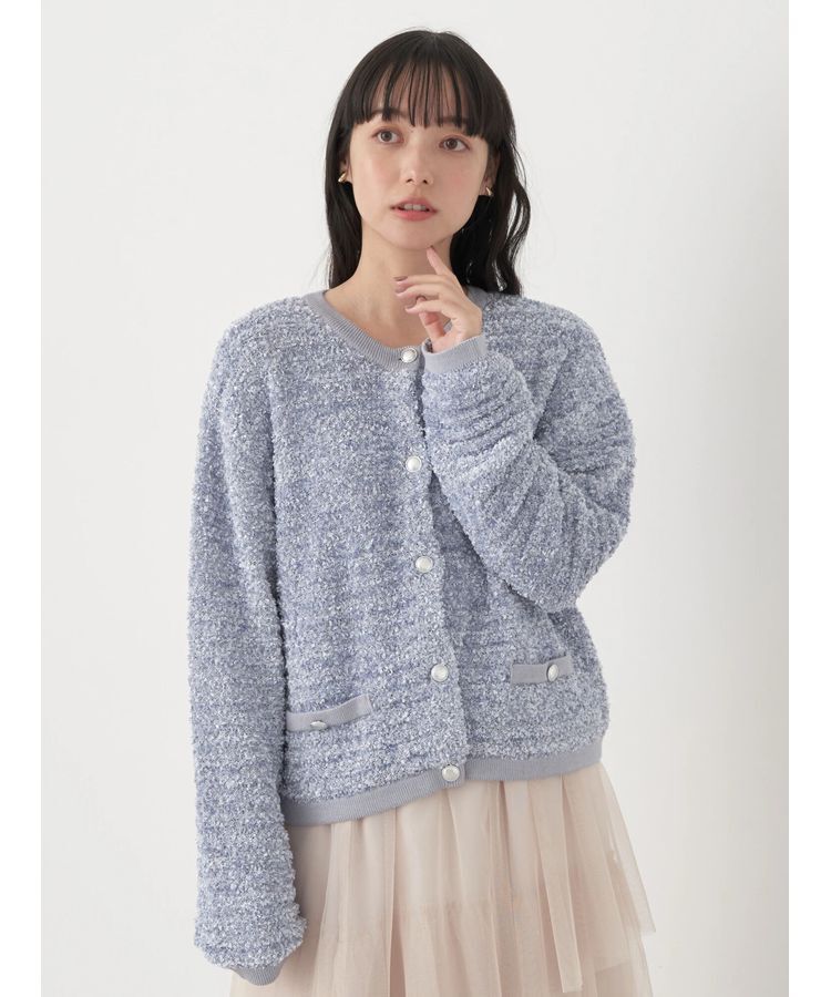 earth music&ecology「ファンシーツイードカーディガン」|カーディガン|