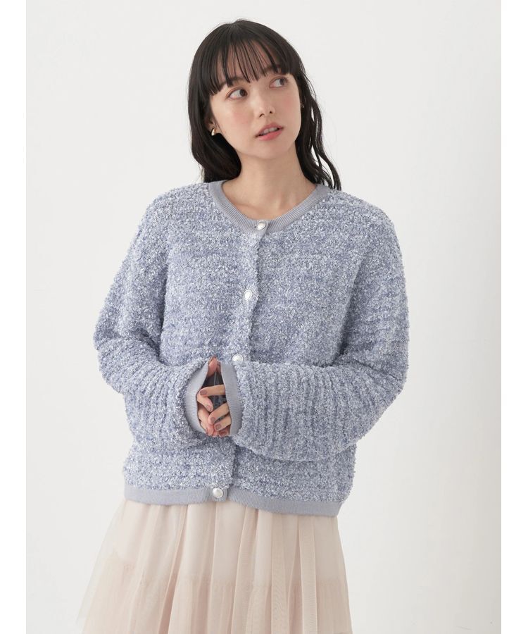 earth music&ecology「ファンシーツイードカーディガン」|カーディガン|