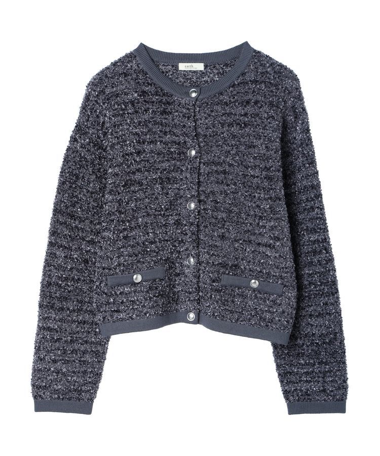 earth music&ecology「ファンシーツイードカーディガン」|カーディガン|
