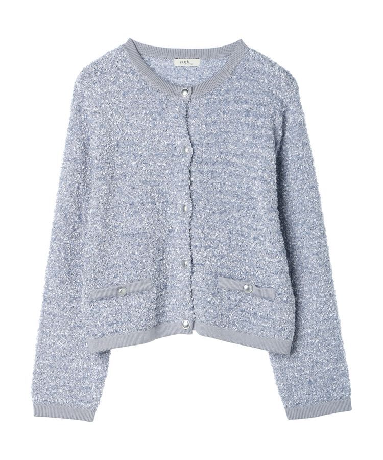 earth music&ecology「ファンシーツイードカーディガン」|カーディガン|