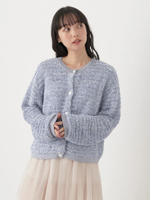 earth music&ecology「ファンシーツイードカーディガン」|カーディガン|