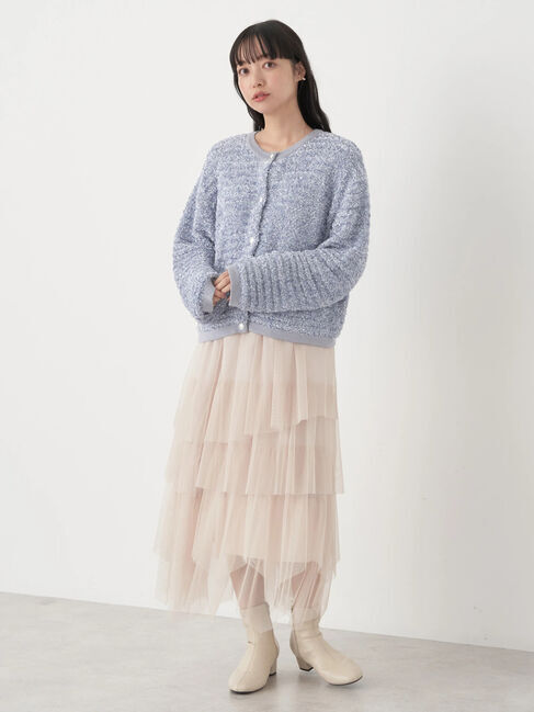 earth music&ecology「ファンシーツイードカーディガン」|カーディガン|