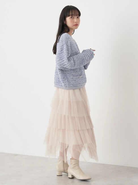 earth music&ecology「ファンシーツイードカーディガン」|カーディガン|