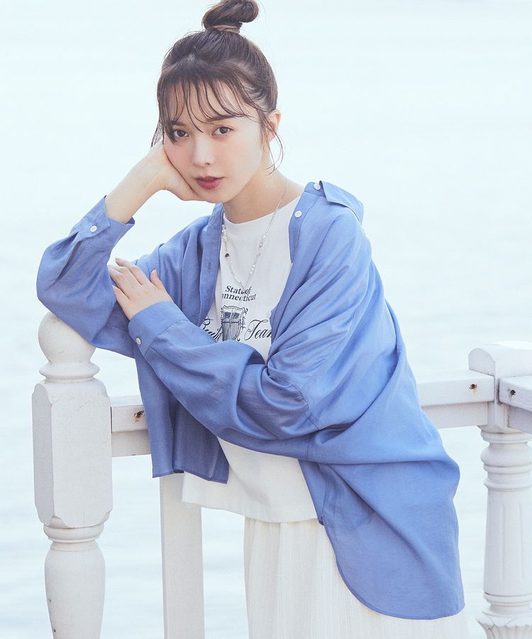 earth music&ecology「ワイドシルエットシアーシャツ」|シャツ・ブラウス|