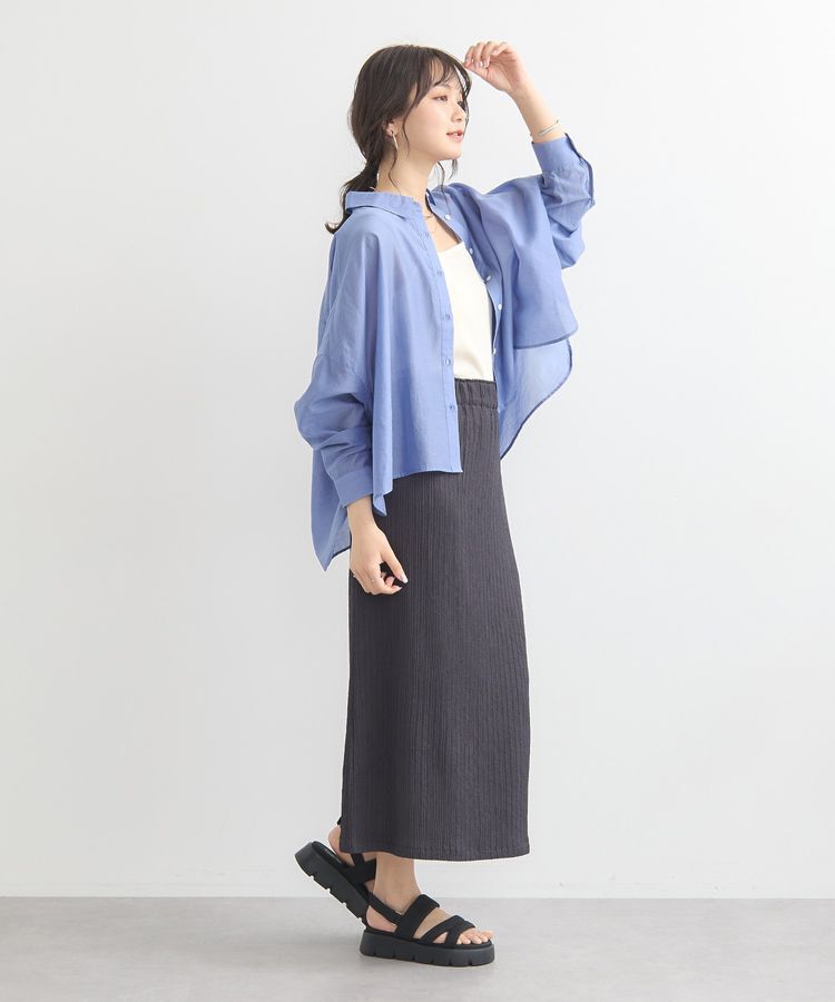 earth music&ecology「ワイドシルエットシアーシャツ」|シャツ・ブラウス|