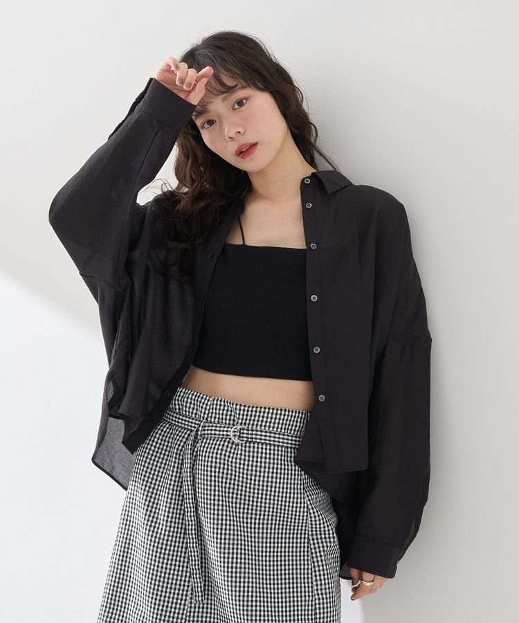 earth music&ecology「ワイドシルエットシアーシャツ」|シャツ・ブラウス|