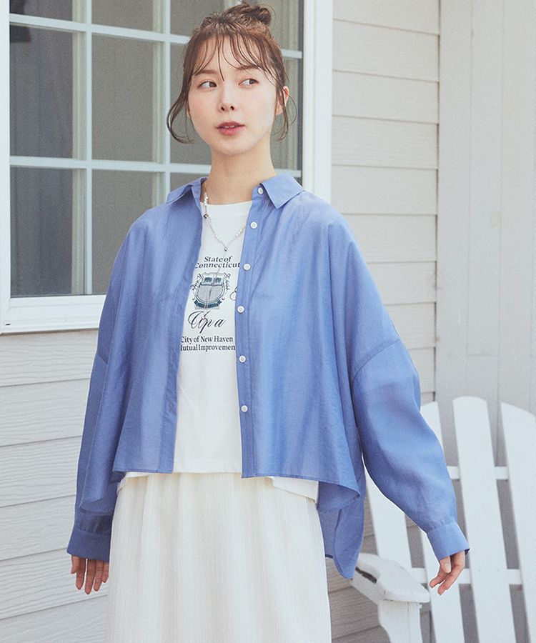 earth music&ecology「ワイドシルエットシアーシャツ」|シャツ・ブラウス|