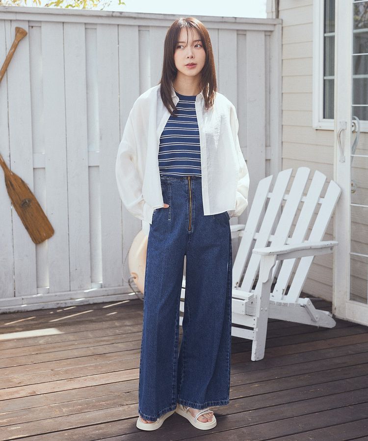 earth music&ecology「ワイドシルエットシアーシャツ」|シャツ・ブラウス|