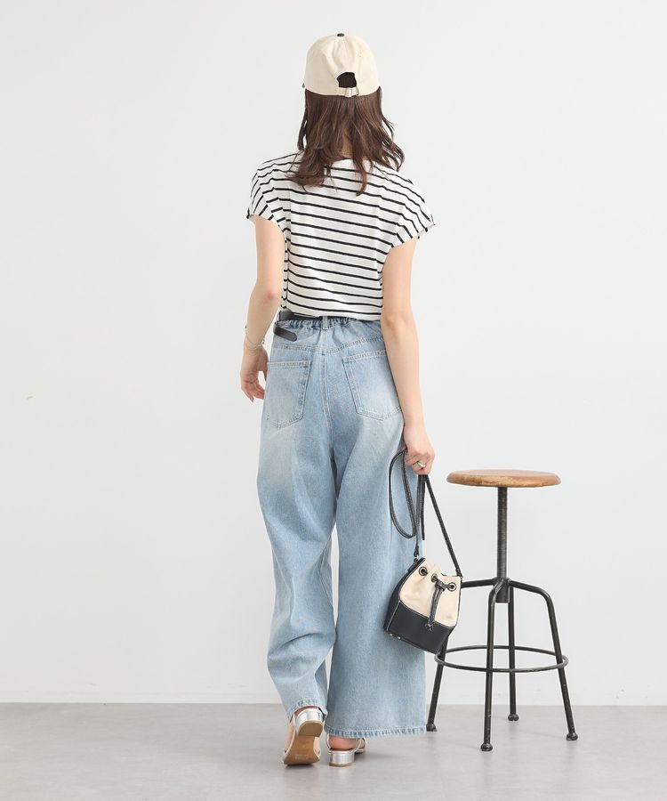 earth music&ecology「ワンポイントロゴ刺繍デニムパンツ」|デニム|