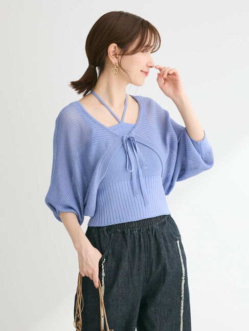 Green Parks「・swing　by　SET2点ニットボレロ&ニットキャミ」|カーディガン|