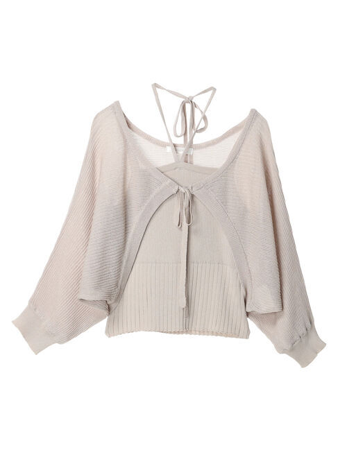 Green Parks「・swing　by　SET2点ニットボレロ&ニットキャミ」|カーディガン|