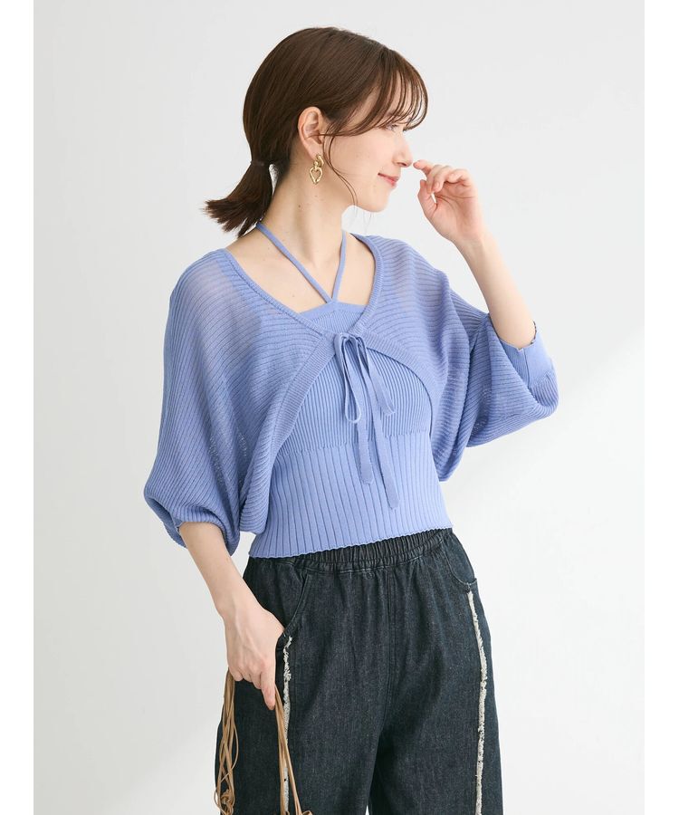 Green Parks「・swing　by　SET2点ニットボレロ&ニットキャミ」|カーディガン|