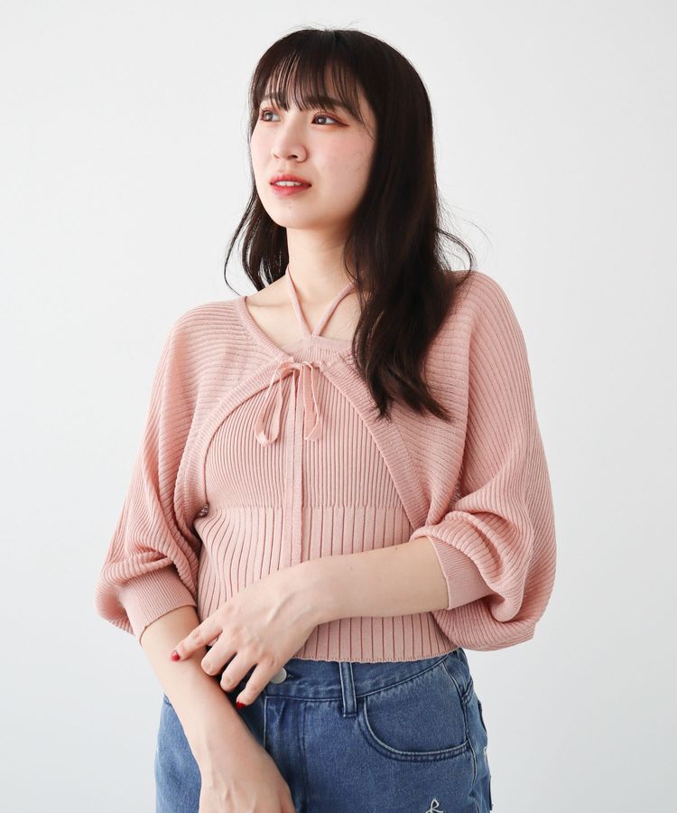 Green Parks「・swing　by　SET2点ニットボレロ&ニットキャミ」|カーディガン|