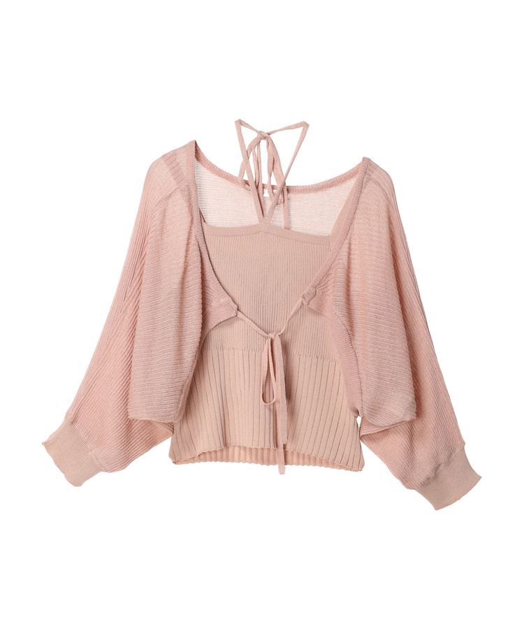 Green Parks「・swing　by　SET2点ニットボレロ&ニットキャミ」|カーディガン|