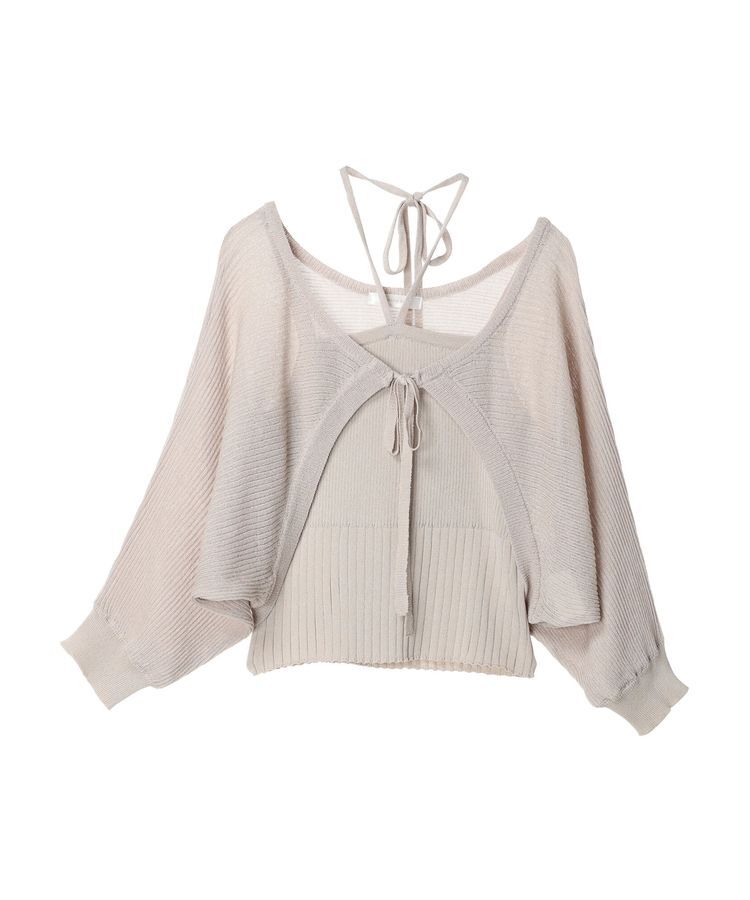 Green Parks「・swing　by　SET2点ニットボレロ&ニットキャミ」|カーディガン|