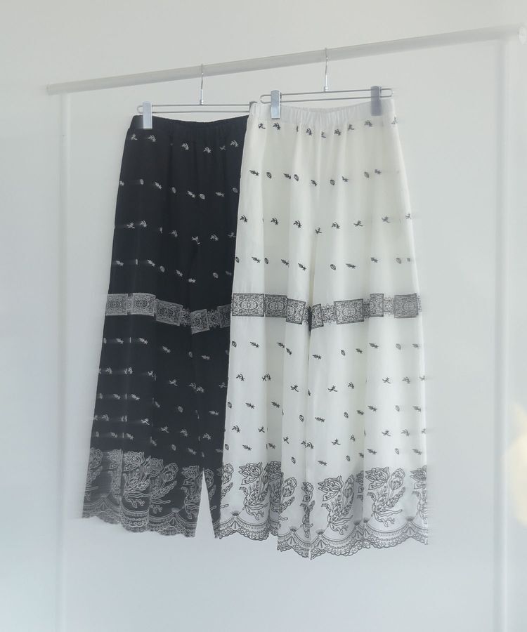 Green Parks「■ESCAR バイカラー刺繍ワイドイージーパンツ」|その他|