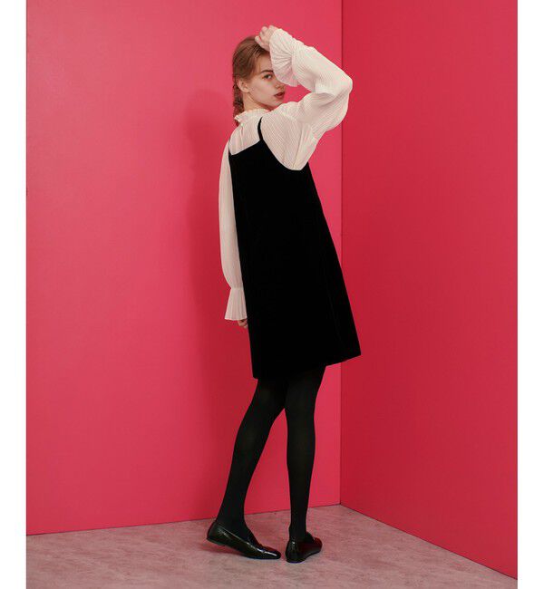 LOULOU WILLOUGHBY「【LOULOU WILLOUGHBY】ベルベットミニワンピース」|ワンピース|