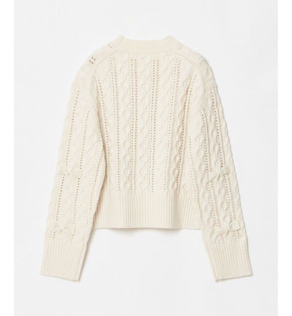 LOULOU WILLOUGHBY「【LOULOU WILLOUGHBY】ベロアリボンプルオーバー」|ニット・セーター|