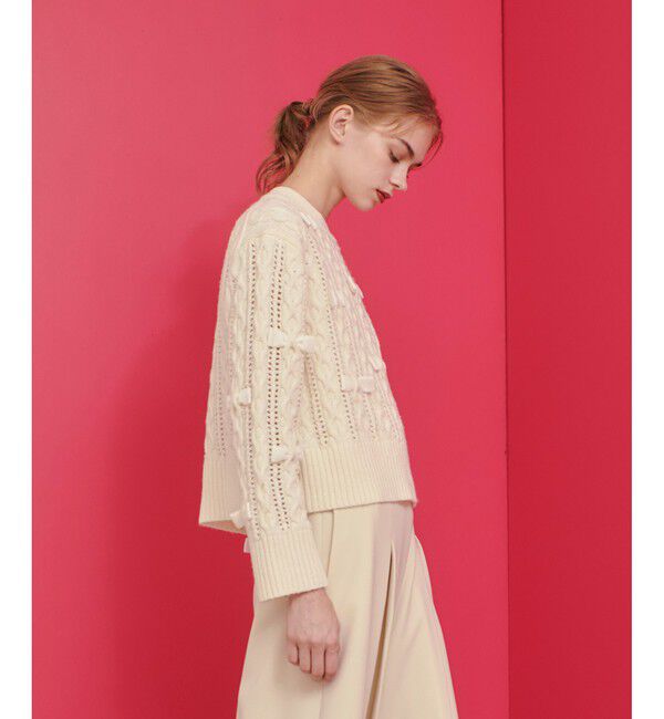 LOULOU WILLOUGHBY「【LOULOU WILLOUGHBY】ベロアリボンプルオーバー」|ニット・セーター|