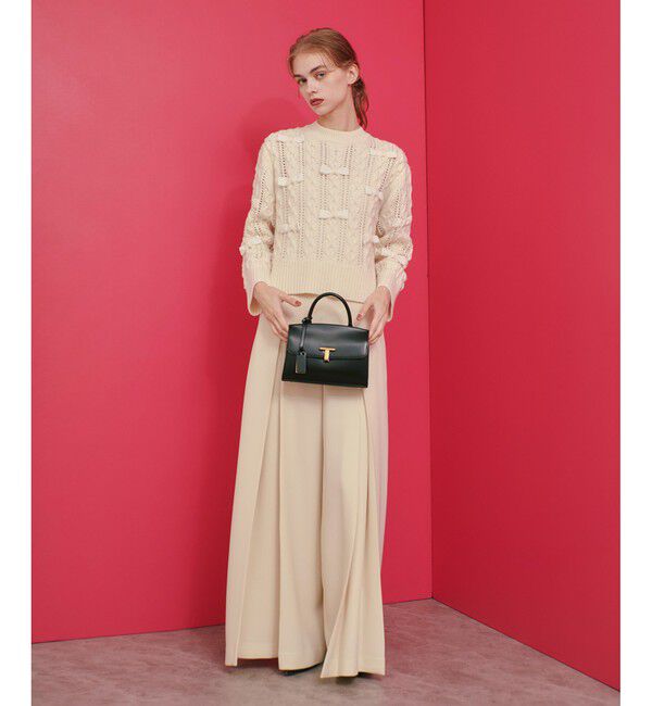 LOULOU WILLOUGHBY「【LOULOU WILLOUGHBY】ベロアリボンプルオーバー」|ニット・セーター|