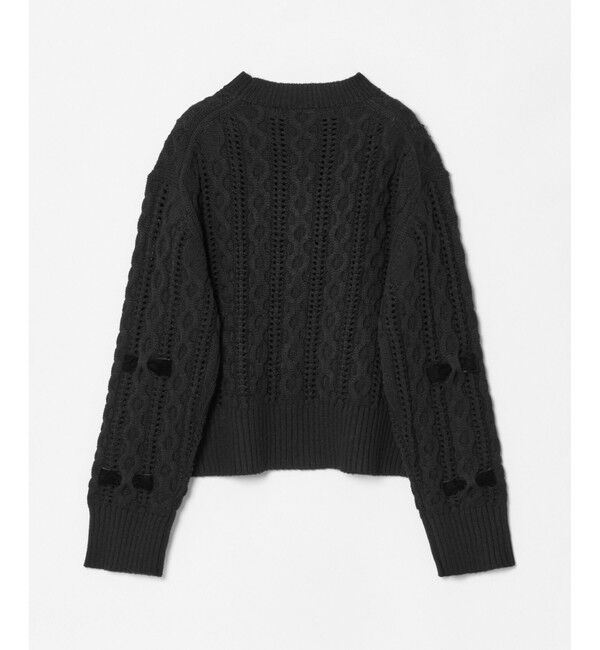 LOULOU WILLOUGHBY「【LOULOU WILLOUGHBY】ベロアリボンプルオーバー」|ニット・セーター|