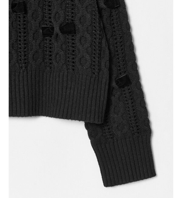 LOULOU WILLOUGHBY「【LOULOU WILLOUGHBY】ベロアリボンプルオーバー」|ニット・セーター|