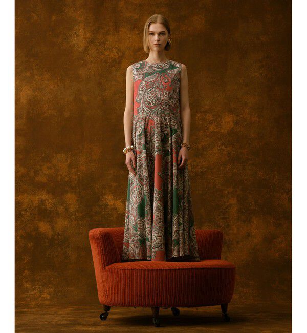 LOULOU WILLOUGHBY「【LOULOU WILLOUGHBY】RATTIペイズリーフレアワンピース」|ワンピース|