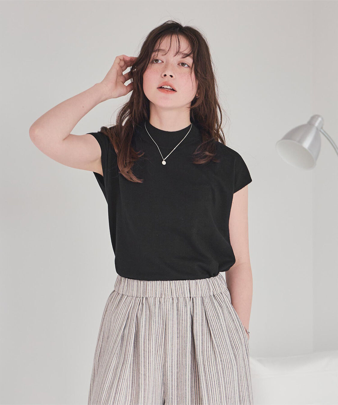 titivate「ベーシックフレンチスリーブライトニット」|ニット・セーター|