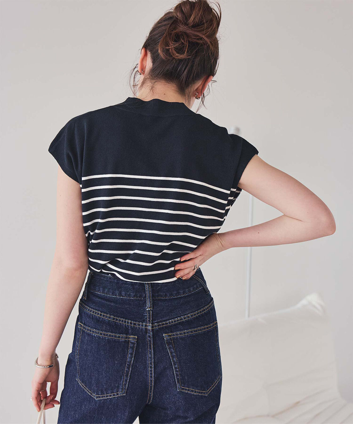 titivate「ベーシックフレンチスリーブライトニット」|ニット・セーター|